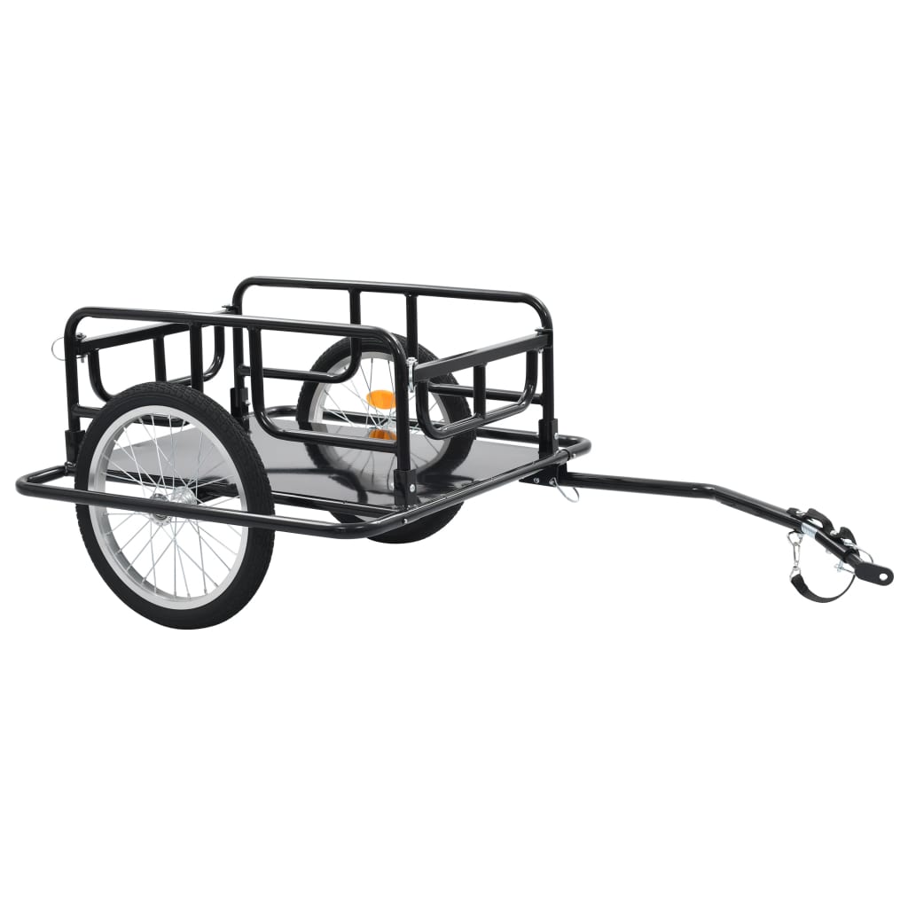 Vidaxl Bicycle Trailer 130x73x48.5 cm de acero negro