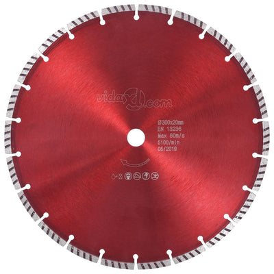 Vidaxl Diamond Saw Blade con turbo da 300 mm in acciaio