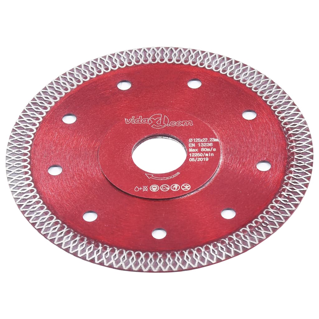 Vidaxl Diamond Saw Blade con fori da 125 mm in acciaio