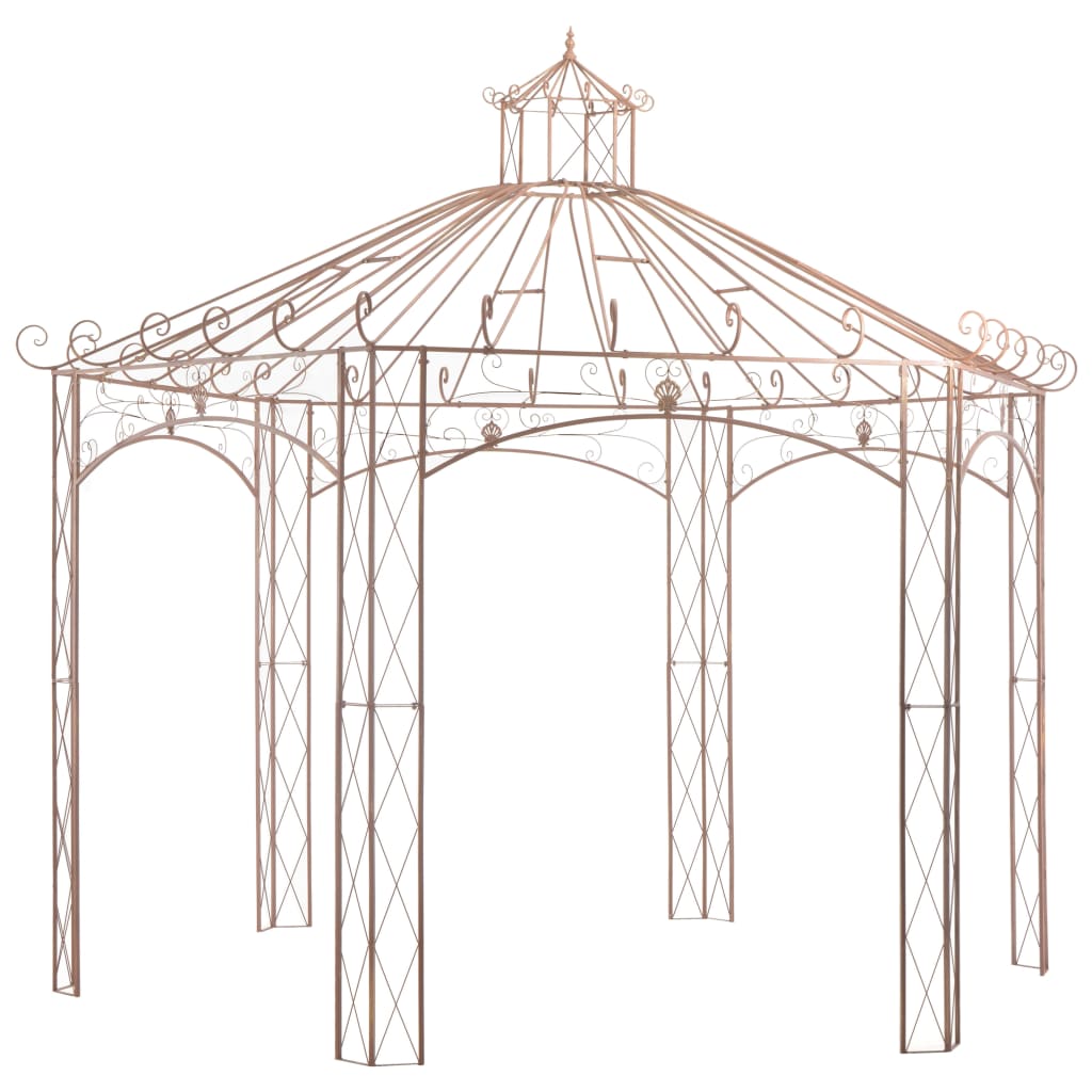 Vidaxl Garden Pavilion 4 m Iron Antique Brown