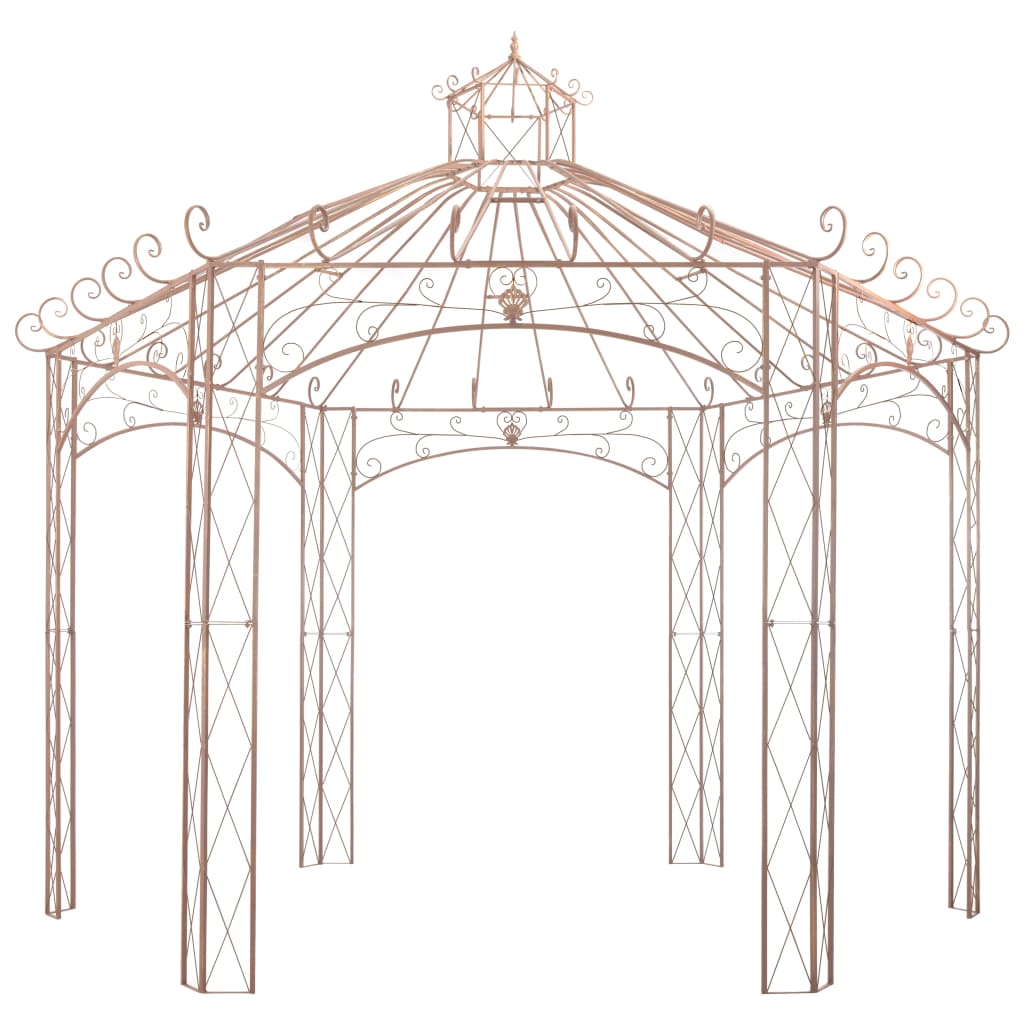 Vidaxl Garden Pavilion 4 m Iron Antique Brown