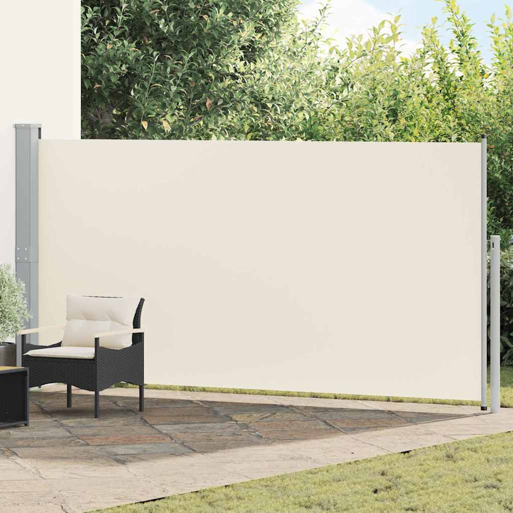 Vidaxl windscherm uittrekbaar 160x500 cm crème