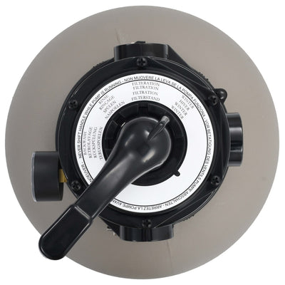 Vidaxl zwembadzandfilter met 4-positie ventiel 350 mm grijs
