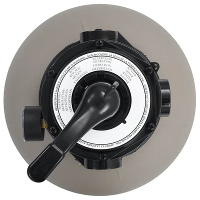 Vidaxl Filtro de arena de piscina con válvula de 4 posiciones 350 mm de gris