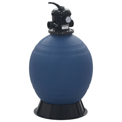 Vidaxl Filtro de arena de piscina con válvula de 6 posiciones 560 mm azul