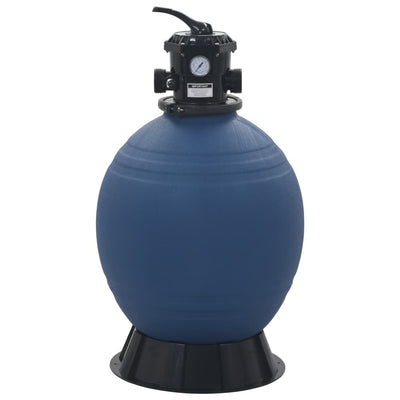 Vidaxl Filtro de arena de piscina con válvula de 6 posiciones 560 mm azul