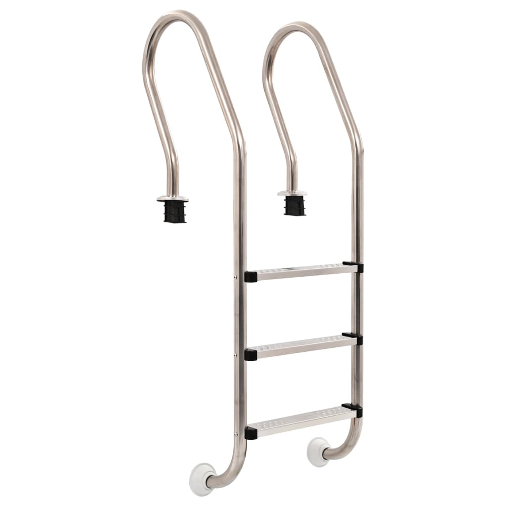 Scala piscina Vidaxl con 3 sport in acciaio inossidabile da 120 cm 304
