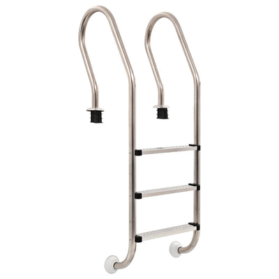 Scala piscina Vidaxl con 3 sport in acciaio inossidabile da 120 cm 304
