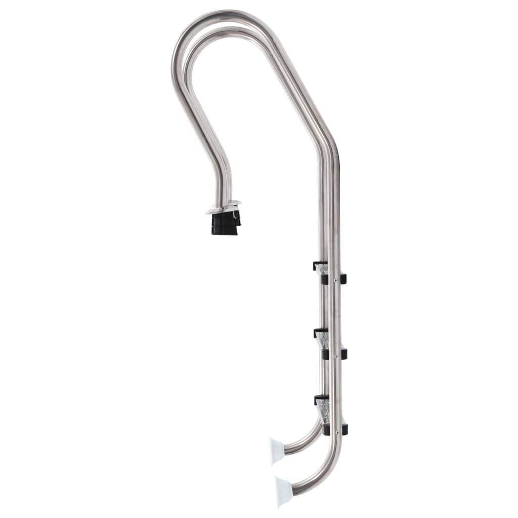 Scala piscina Vidaxl con 3 sport in acciaio inossidabile da 120 cm 304