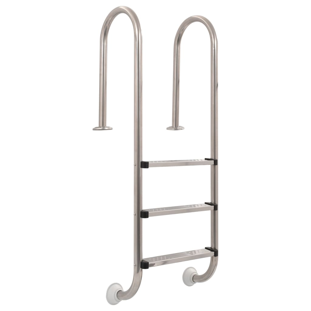 Scala piscina Vidaxl con 3 sport in acciaio inossidabile da 120 cm 304