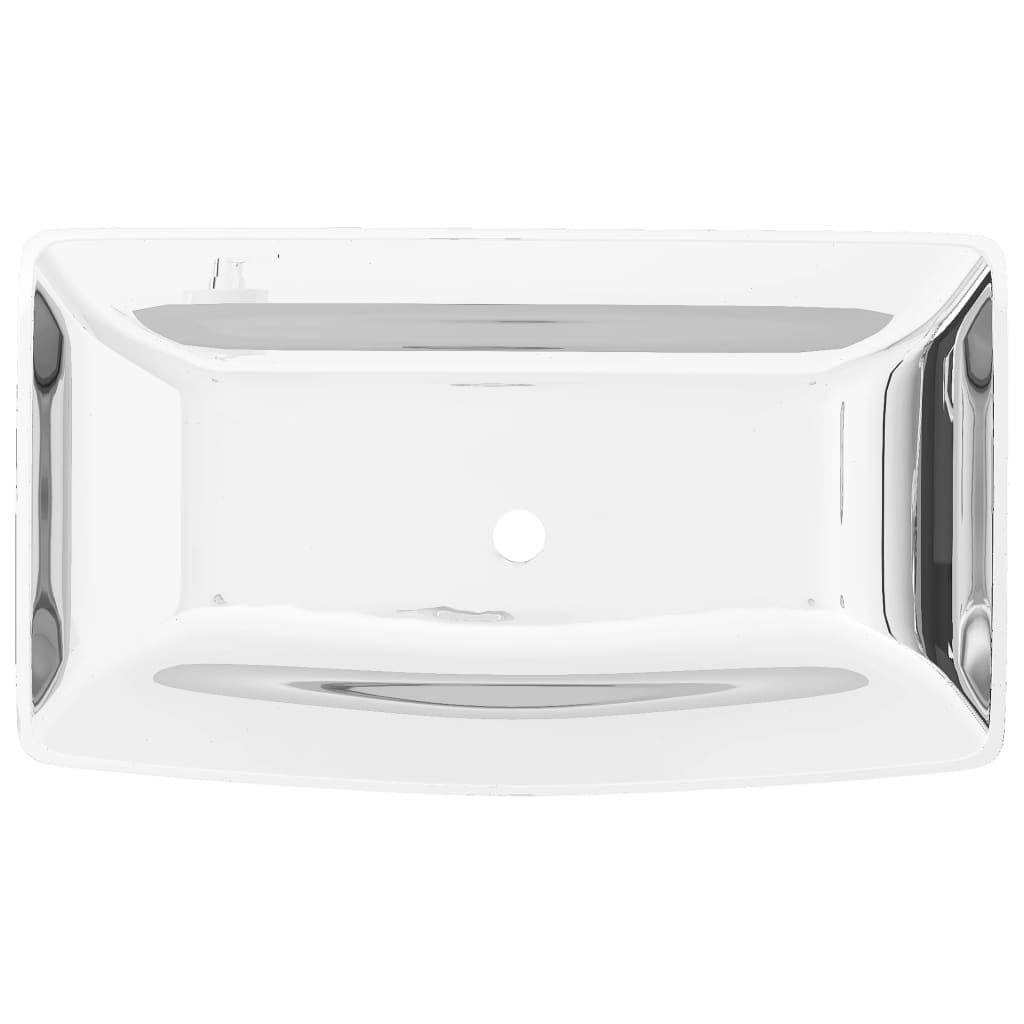 Vidaxl Washbasin 71x38x13.5 cm Ceramico colorato in argento
