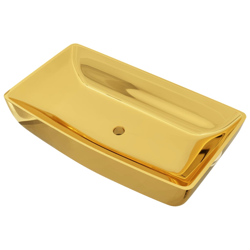 Vidaxl Washbasin 71x38x13.5 cm Ceramic Oro colorato