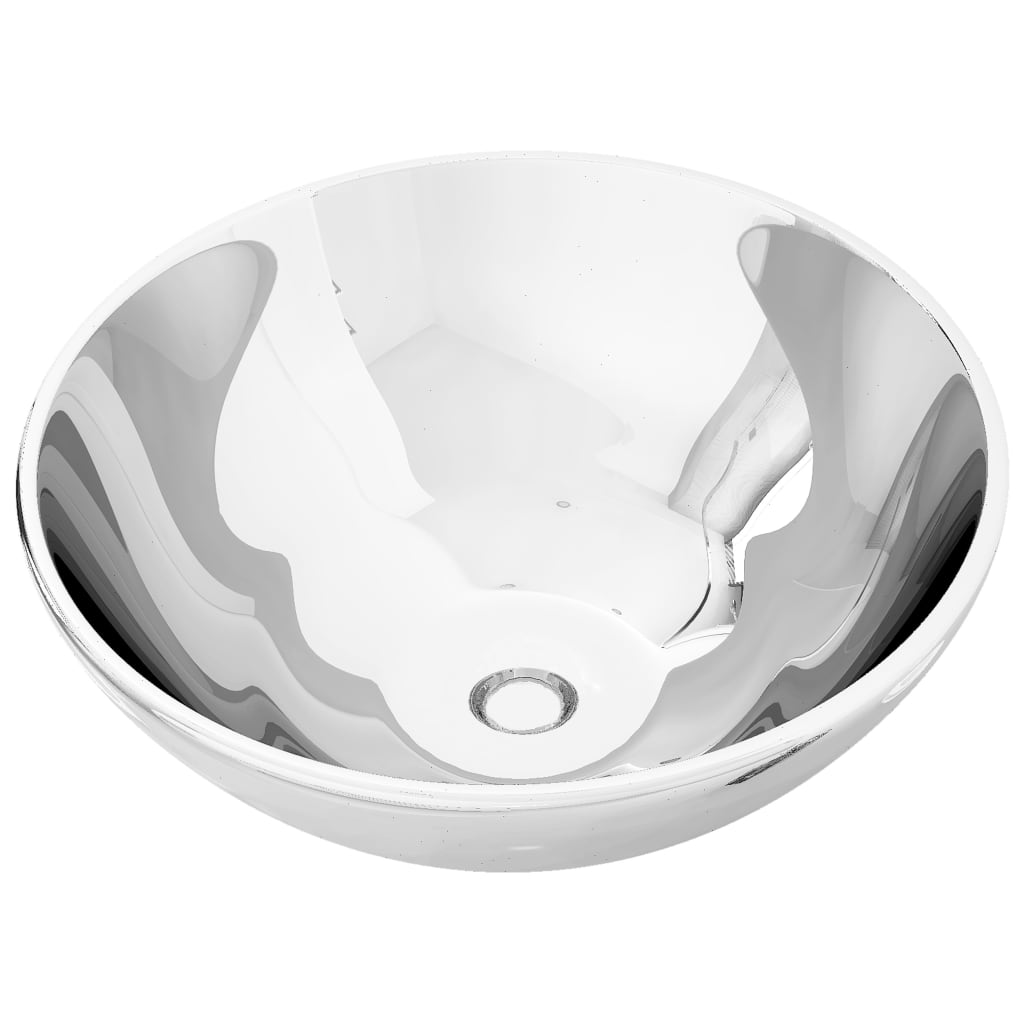 Vidaxl Washbasin 32.5x14 cm Cerámico de plata