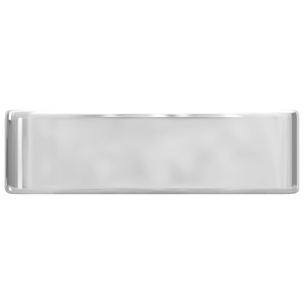 Vidaxl Washbasin con foro del rubinetto 48x37x13.5 cm colorato in argento