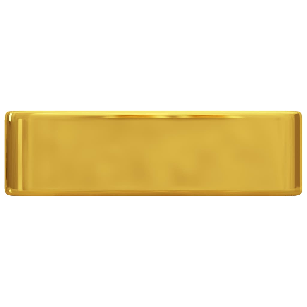 Vidaxl Washbasin con foro del tap 48x37x13,5 cm Ceramic Oro colorato
