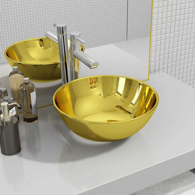 Vidaxl Washbasin 28x10 cm Ceramic Oro colorato