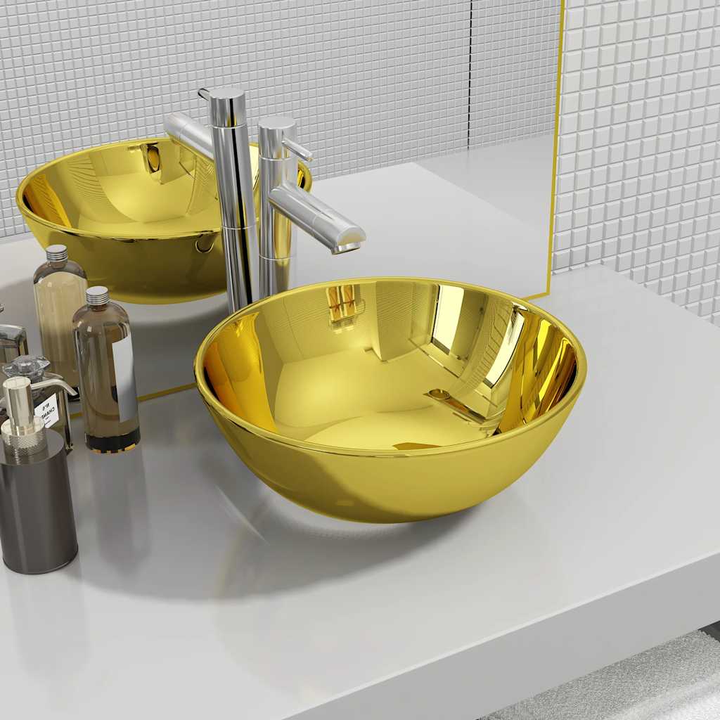 Vidaxl Washbasin 28x10 cm Ceramic Oro colorato