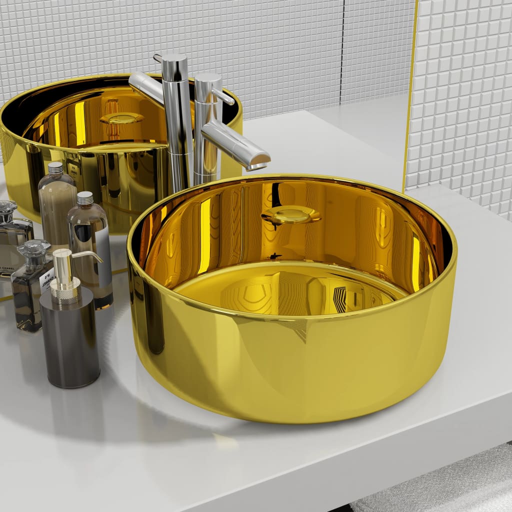 Vidaxl Washbasin 40x15 cm Ceramic Oro colorato