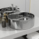 VidaXL Washbasin with landing 46.5x15.5 cm Ceramic silver colored