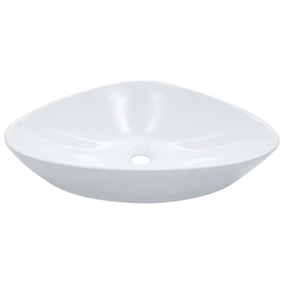 Vidaxl Washbasin 58.5x39x14 cm de cerámica blanca