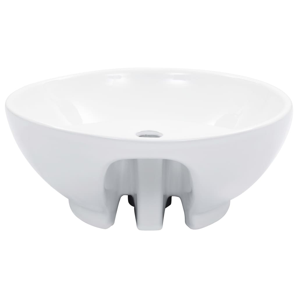 Vidaxl Washbasin con atterraggio 46.5x18 cm bianco ceramico