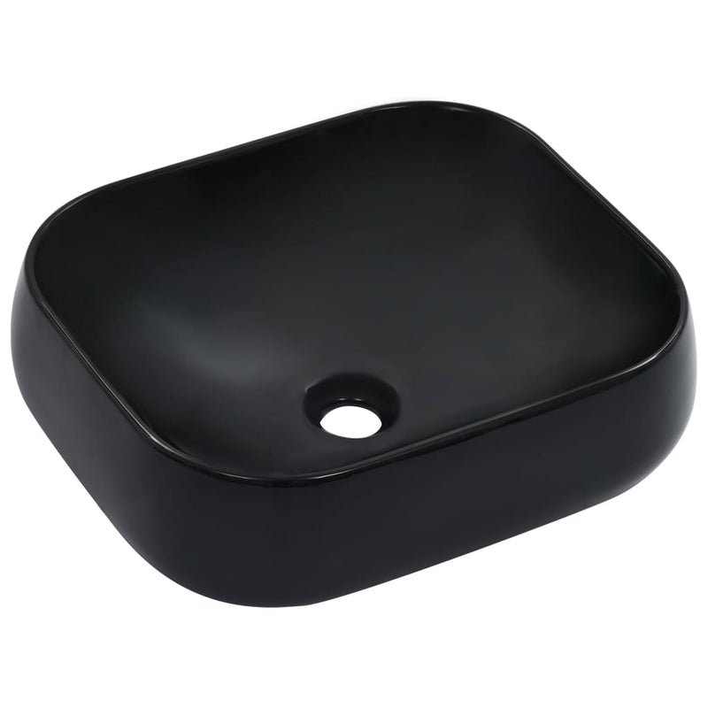 Vidaxl Washbasin 44.5x39.5x14.5 cm Black ceramico
