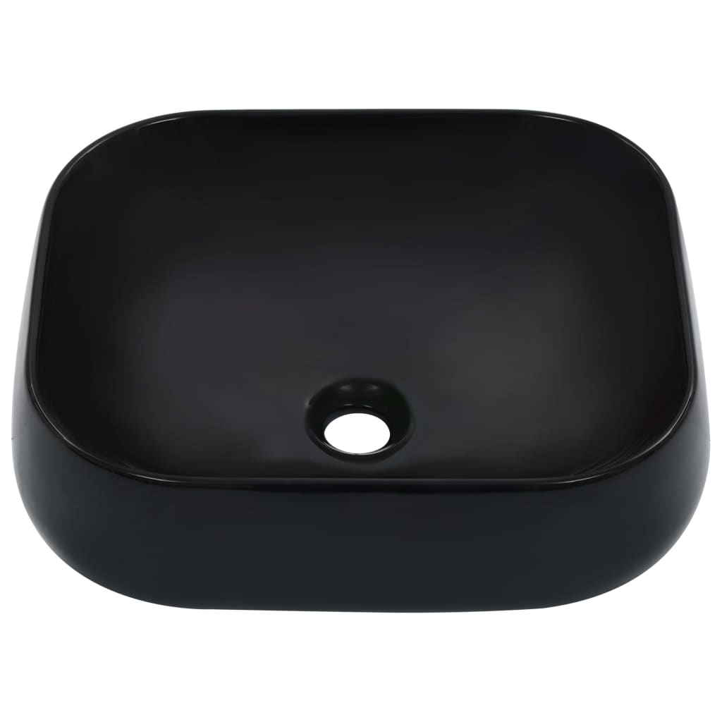 Vidaxl Washbasin 44.5x39.5x14.5 cm Black ceramico