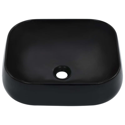Vidaxl Washbasin 44.5x39.5x14.5 cm de cerámica negra