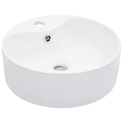 Vidaxl Washbasin con atterraggio 36x13 cm bianco ceramico