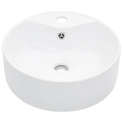 Vidaxl Washbasin con atterraggio 36x13 cm bianco ceramico