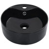 Vidaxl Washbasin con aterrizaje de 36x13 cm de cerámica negra