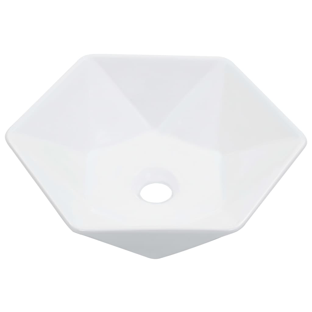 Vidaxl Washbasin 41x36.5x12 cm bianco ceramico