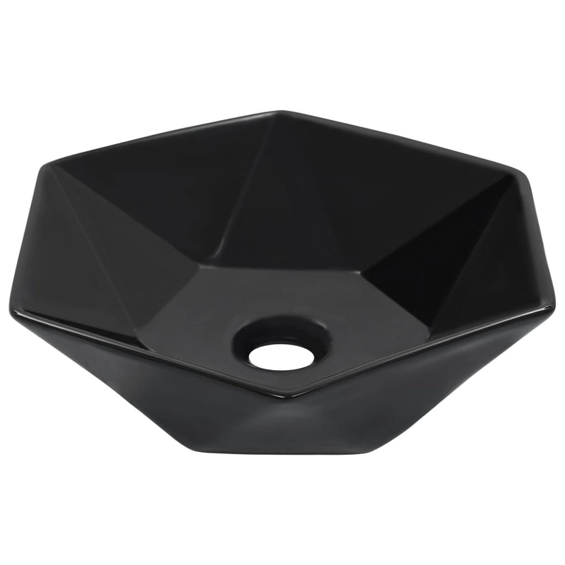 Vidaxl Washbasin 41x36.5x12 cm Black in ceramica