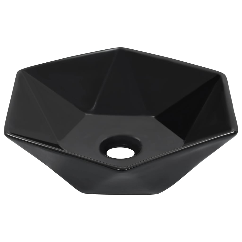 Vidaxl Washbasin 41x36.5x12 cm Black in ceramica