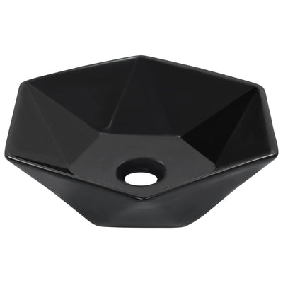 Vidaxl Washbasin 41x36.5x12 cm Black in ceramica