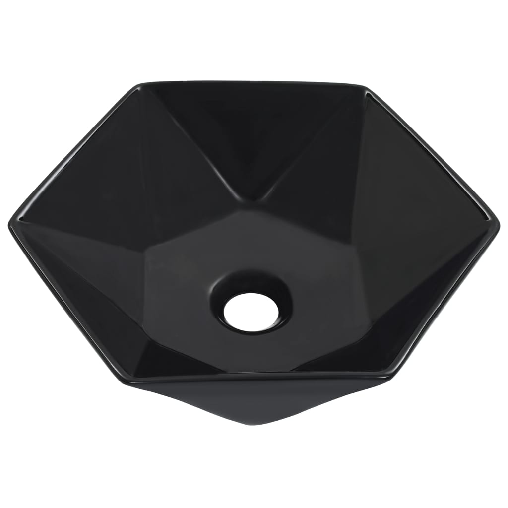 Vidaxl Washbasin 41x36.5x12 cm Black in ceramica