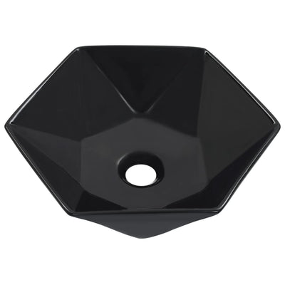 Vidaxl Washbasin 41x36.5x12 cm Black in ceramica