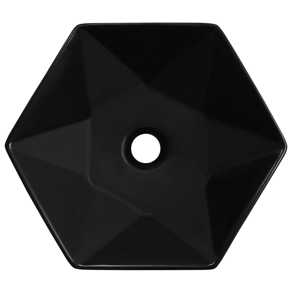 Vidaxl Washbasin 41x36.5x12 cm Black in ceramica