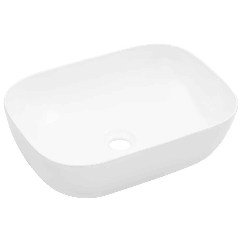 Vidaxl Washbasin 45.5x32x13 cm de cerámica blanca