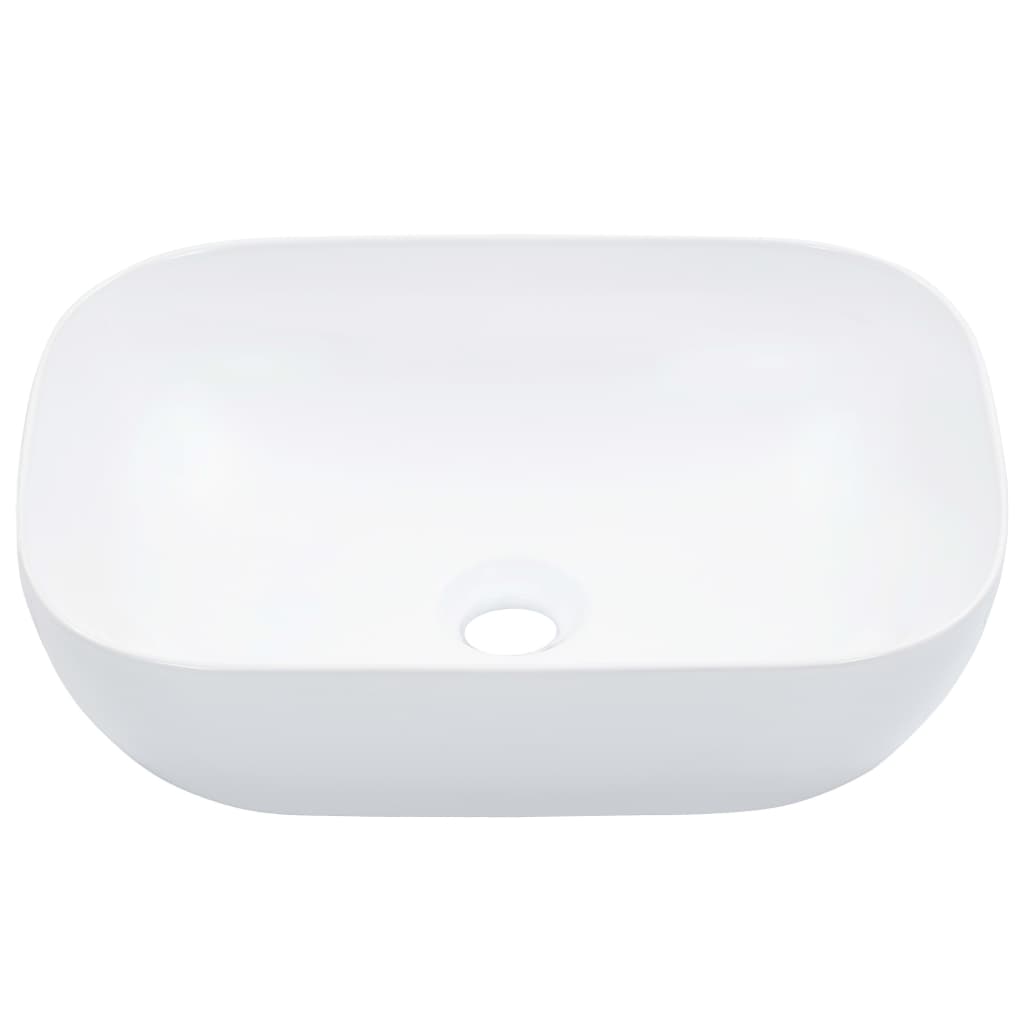 Vidaxl Washbasin 45.5x32x13 cm de cerámica blanca