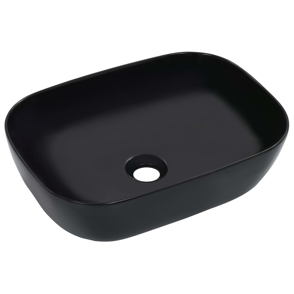 Vidaxl Washbasin 45.5x32x13 cm ceramico nero