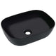 Vidaxl Washbasin 45.5x32x13 cm ceramico nero