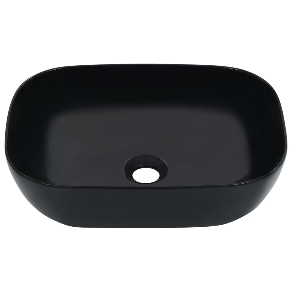 Vidaxl Washbasin 45.5x32x13 cm ceramico nero