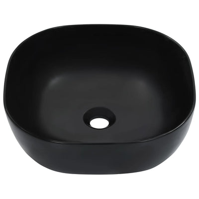 Vidaxl Washbasin 42.5x42.5x14.5 cm de cerámica negra