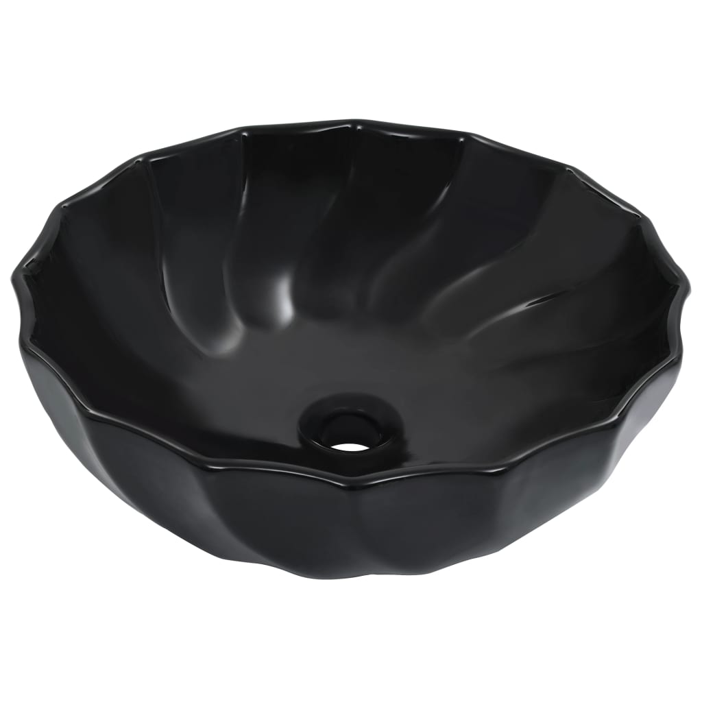 Vidaxl Washbasin 46x17 CM Ceramic Negro