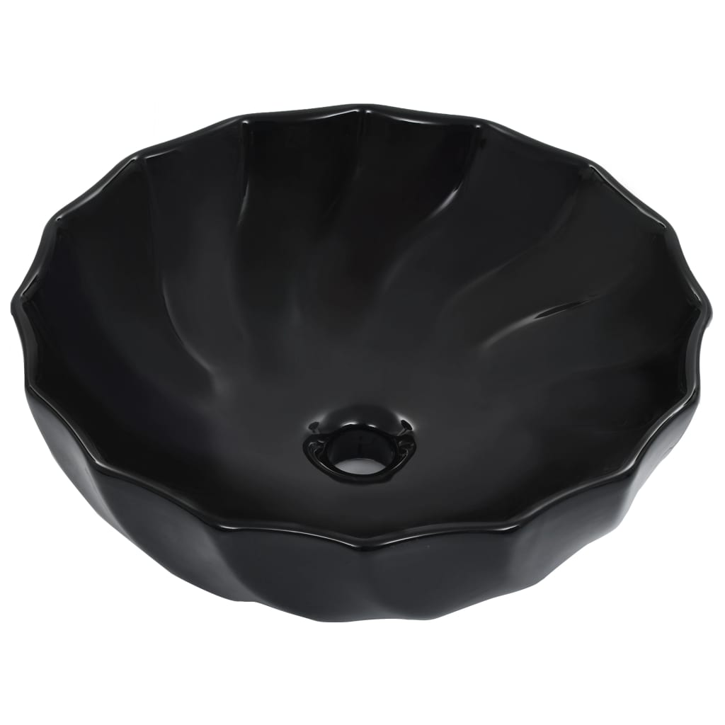 Vidaxl Washbasin 46x17 CM Ceramic Negro