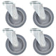 Vidaxl swivel castors with bolt holes 4 pcs 100 mm