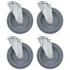 Vidaxl ruedas giratorias con agujeros de perno 4 st 125 mm