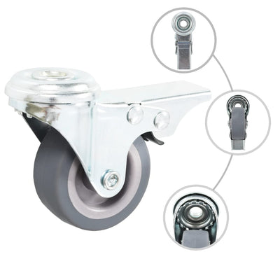 Ruote girevoli Vidaxl con fori per bulloni 4 ST 50 mm