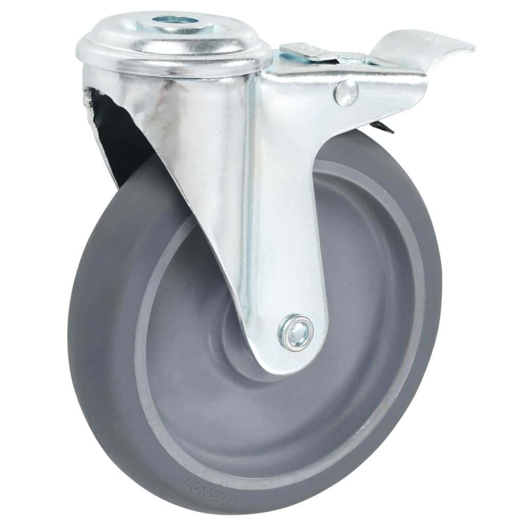 Ruote girevoli Vidaxl con fori di bulloni 4 ST 125 mm